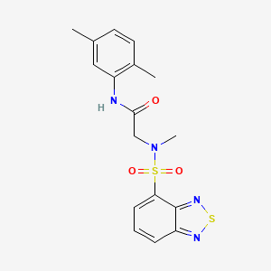 molecular formula C17H18N4O3S2 B7451902 N~2~-(2,1,3-benzothiadiazol-4-ylsulfonyl)-N~1~-(2,5-dimethylphenyl)-N~2~-methylglycinamide 