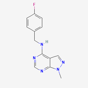 N-[(4-fluorophenyl)methyl]-1-methylpyrazolo[3,4-d]pyrimidin-4-amine