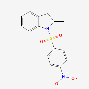 molecular formula C15H14N2O4S B7451924 2-methyl-1-(4-nitrobenzenesulfonyl)-2,3-dihydro-1H-indole 