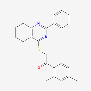 1-(2,4-Dimethylphenyl)-2-[(2-phenyl-5,6,7,8-tetrahydroquinazolin-4-yl)thio]ethanone