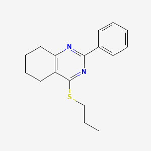 molecular formula C17H20N2S B7451947 2-Phenyl-4-(propylthio)-5,6,7,8-tetrahydroquinazoline 