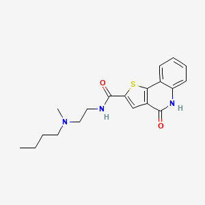 molecular formula C19H23N3O2S B7451972 N-{2-[butyl(methyl)amino]ethyl}-4-oxo-4,5-dihydrothieno[3,2-c]quinoline-2-carboxamide 