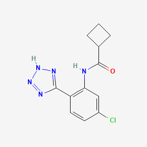 molecular formula C12H12ClN5O B7452000 N-[5-chloro-2-(2H-tetrazol-5-yl)phenyl]cyclobutanecarboxamide 