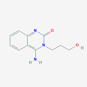 molecular formula C11H13N3O2 B7452021 3-(3-Hydroxypropyl)-4-imino-3,4-dihydro-1h-quinazolin-2-one 