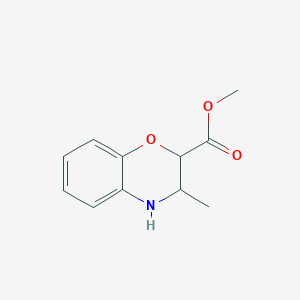 molecular formula C11H13NO3 B7452033 methyl 3-methyl-3,4-dihydro-2H-1,4-benzoxazine-2-carboxylate 