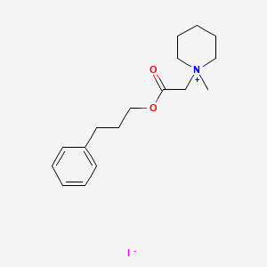 1-Methyl-1-(2-oxo-2-(3-phenylpropoxy)ethyl)piperidin-1-ium iodide