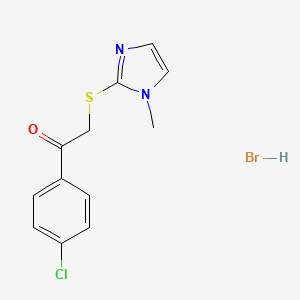 1-(4-Chlorophenyl)-2-(1-methylimidazol-2-yl)sulfanylethanone;hydrobromide