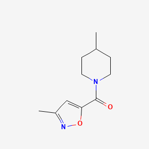 molecular formula C11H16N2O2 B7452047 4-Methyl-1-[(3-methylisoxazol-5-yl)carbonyl]piperidine 