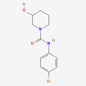 molecular formula C12H15BrN2O2 B7452049 N-(4-bromophenyl)-3-hydroxypiperidine-1-carboxamide 