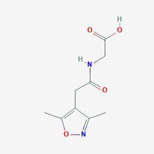 molecular formula C9H12N2O4 B7452050 [[(3,5-Dimethylisoxazol-4-yl)acetyl]amino]acetic acid 