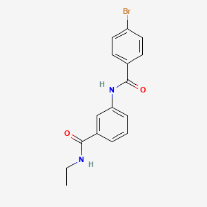 molecular formula C16H15BrN2O2 B7452083 3-[(4-bromobenzoyl)amino]-N-ethylbenzamide 