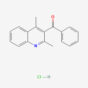 molecular formula C18H16ClNO B7452095 (2,4-Dimethylquinolin-3-yl)-phenylmethanone;hydrochloride 