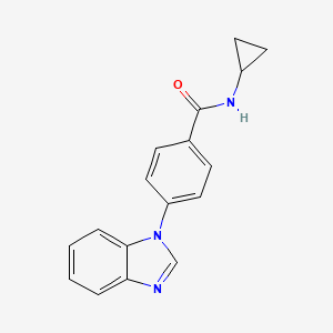 molecular formula C17H15N3O B7452111 4-(benzimidazol-1-yl)-N-cyclopropylbenzamide 