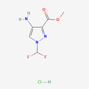 Methyl 4-amino-1-(difluoromethyl)-1H-pyrazole-3-carboxylate hcl