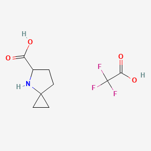 molecular formula C9H12F3NO4 B7452127 4-Azaspiro[2.4]heptane-5-carboxylic acid tfa 