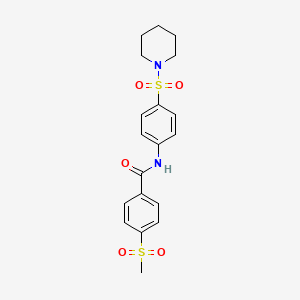 molecular formula C19H22N2O5S2 B7452138 4-methylsulfonyl-N-(4-piperidin-1-ylsulfonylphenyl)benzamide 