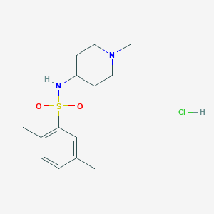 2,5-dimethyl-N-(1-methylpiperidin-4-yl)benzenesulfonamide;hydrochloride