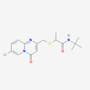 molecular formula C16H20ClN3O2S B7452152 N-tert-butyl-2-[(7-chloro-4-oxopyrido[1,2-a]pyrimidin-2-yl)methylsulfanyl]propanamide 