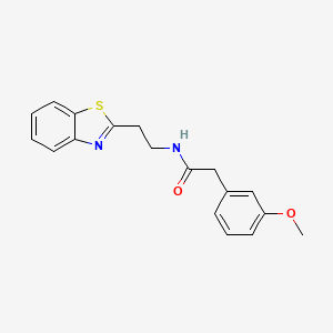 molecular formula C18H18N2O2S B7452166 N-[2-(1,3-benzothiazol-2-yl)ethyl]-2-(3-methoxyphenyl)acetamide 
