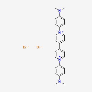4-[4-[1-[4-(dimethylamino)phenyl]pyridin-1-ium-4-yl]pyridin-1-ium-1-yl]-N,N-dimethylaniline;dibromide