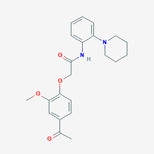 2-(4-acetyl-2-methoxyphenoxy)-N-(2-piperidin-1-ylphenyl)acetamide