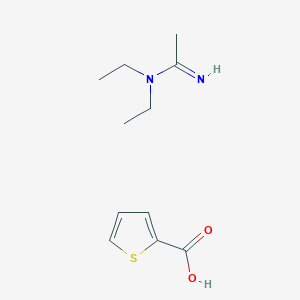 molecular formula C11H18N2O2S B7452187 N,N-diethylethanimidamide;thiophene-2-carboxylic acid 