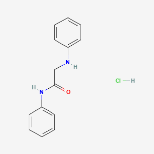 molecular formula C14H15ClN2O B7452198 2-anilino-N-phenylacetamide;hydrochloride 