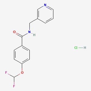 molecular formula C14H13ClF2N2O2 B7452205 4-(difluoromethoxy)-N-(pyridin-3-ylmethyl)benzamide;hydrochloride 