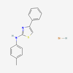 molecular formula C16H15BrN2S B7452209 N-(4-methylphenyl)-4-phenyl-1,3-thiazol-2-amine;hydrobromide 