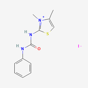 molecular formula C12H14IN3OS B7452214 1-(3,4-Dimethyl-1,3-thiazol-3-ium-2-yl)-3-phenylurea;iodide 