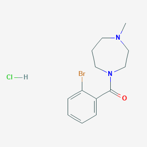 molecular formula C13H18BrClN2O B7452223 (2-Bromophenyl)-(4-methyl-1,4-diazepan-1-yl)methanone;hydrochloride 