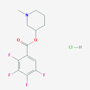 (1-Methylpiperidin-3-yl) 2,3,4,5-tetrafluorobenzoate;hydrochloride