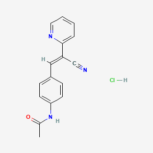 N-[4-[(Z)-2-cyano-2-pyridin-2-ylethenyl]phenyl]acetamide;hydrochloride