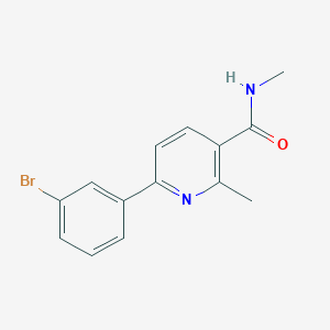 molecular formula C14H13BrN2O B7452239 6-(3-bromophenyl)-N,2-dimethylpyridine-3-carboxamide 