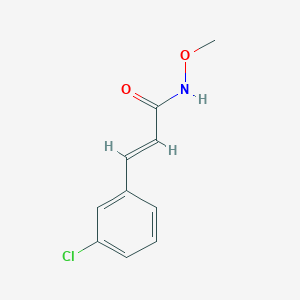 molecular formula C10H10ClNO2 B7452255 (E)-3-(3-chlorophenyl)-N-methoxyprop-2-enamide 