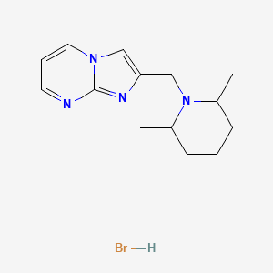 molecular formula C14H21BrN4 B7452318 2-[(2,6-Dimethylpiperidin-1-yl)methyl]imidazo[1,2-a]pyrimidine;hydrobromide 