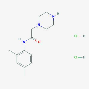 molecular formula C14H23Cl2N3O B7452326 N-(2,4-dimethylphenyl)-2-piperazin-1-ylacetamide;dihydrochloride 