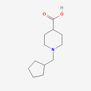 molecular formula C12H21NO2 B7452347 1-(Cyclopentylmethyl)piperidine-4-carboxylic acid 