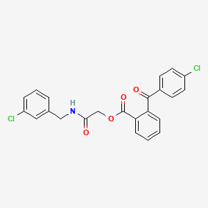 [2-[(3-Chlorophenyl)methylamino]-2-oxoethyl] 2-(4-chlorobenzoyl)benzoate