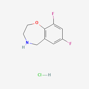 molecular formula C9H10ClF2NO B7452397 7,9-Difluoro-2,3,4,5-tetrahydro-1,4-benzoxazepine hydrochloride 