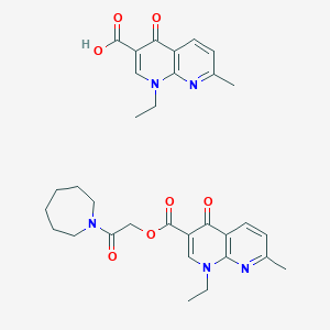 molecular formula C32H37N5O7 B7452414 [2-(Azepan-1-yl)-2-oxoethyl] 1-ethyl-7-methyl-4-oxo-1,8-naphthyridine-3-carboxylate;1-ethyl-7-methyl-4-oxo-1,8-naphthyridine-3-carboxylic acid 