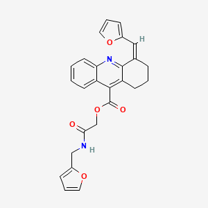 [2-(furan-2-ylmethylamino)-2-oxoethyl] (4Z)-4-(furan-2-ylmethylidene)-2,3-dihydro-1H-acridine-9-carboxylate
