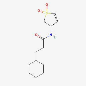 molecular formula C13H21NO3S B7452435 3-cyclohexyl-N-(1,1-dioxo-2,3-dihydrothiophen-3-yl)propanamide 