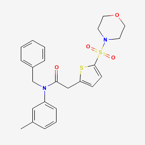 molecular formula C24H26N2O4S2 B7452442 N-benzyl-2-(5-morpholinosulfonyl-2-thienyl)-N-(m-tolyl)acetamide 