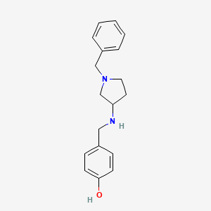 molecular formula C18H22N2O B7452448 4-[[(1-Benzylpyrrolidin-3-yl)amino]methyl]phenol 