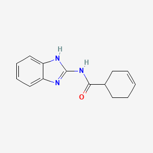 molecular formula C14H15N3O B7452469 N-(1H-benzimidazol-2-yl)cyclohex-3-ene-1-carboxamide 