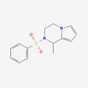 molecular formula C14H16N2O2S B7452473 2-(benzenesulfonyl)-1-methyl-3,4-dihydro-1H-pyrrolo[1,2-a]pyrazine 