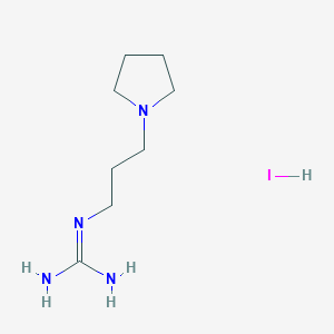 molecular formula C8H19IN4 B7452475 2-(3-Pyrrolidin-1-ylpropyl)guanidine;hydroiodide 