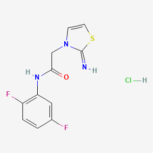 molecular formula C11H10ClF2N3OS B7452488 N-(2,5-difluorophenyl)-2-(2-imino-1,3-thiazol-3-yl)acetamide;hydrochloride 