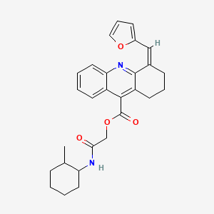 [2-[(2-methylcyclohexyl)amino]-2-oxoethyl] (4Z)-4-(furan-2-ylmethylidene)-2,3-dihydro-1H-acridine-9-carboxylate